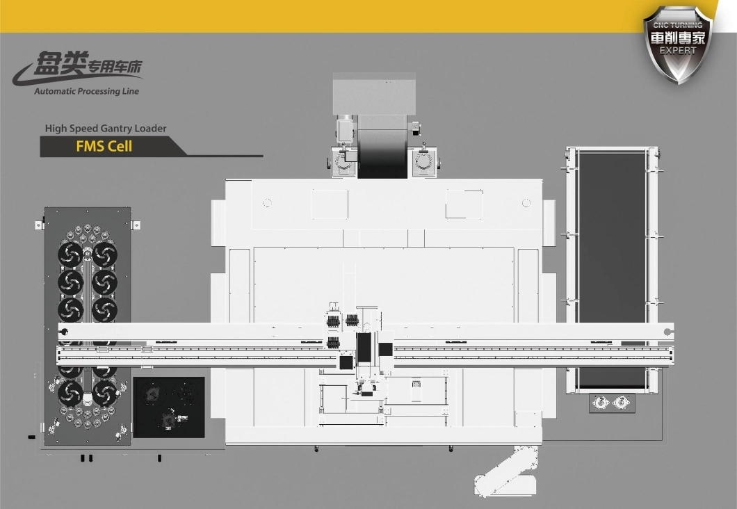 Parallel Double Spindle CNC Lathe Turning Center of TT10